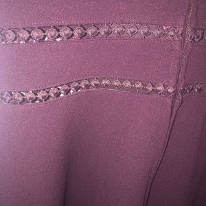 A very comfy wine red dress with nice detailing